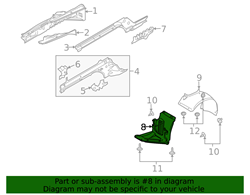 Picture of Genuine Porsche 997-504-123-00 Front Left Fender Liner