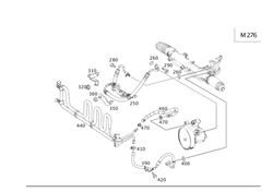 Picture of Genuine Mercedes 204-460-20-24 Power Steering Fluid Cooling Pipe