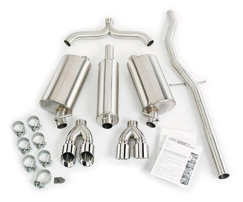 CORSA Sport / 3.0 in Cat-Back 4.0 in Twin Tips | 2002-2006 Avalanche 5.3L V8 (14250)