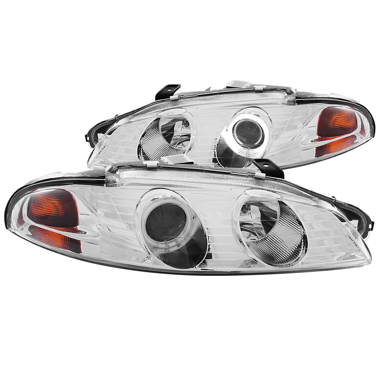 ANZO Projector Headlight Set w/ Halo Chrome | Infiniti I30 (00-04) (121078)