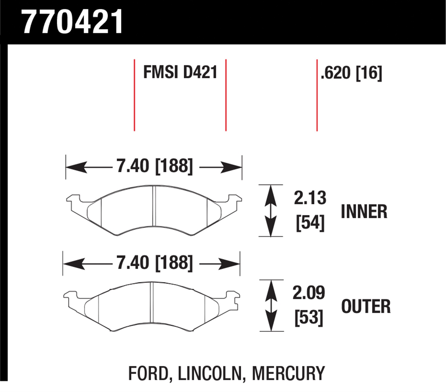 Hawk Ceramic Brake Pads (Front & Rear Set) For 05-13 Chevy C6