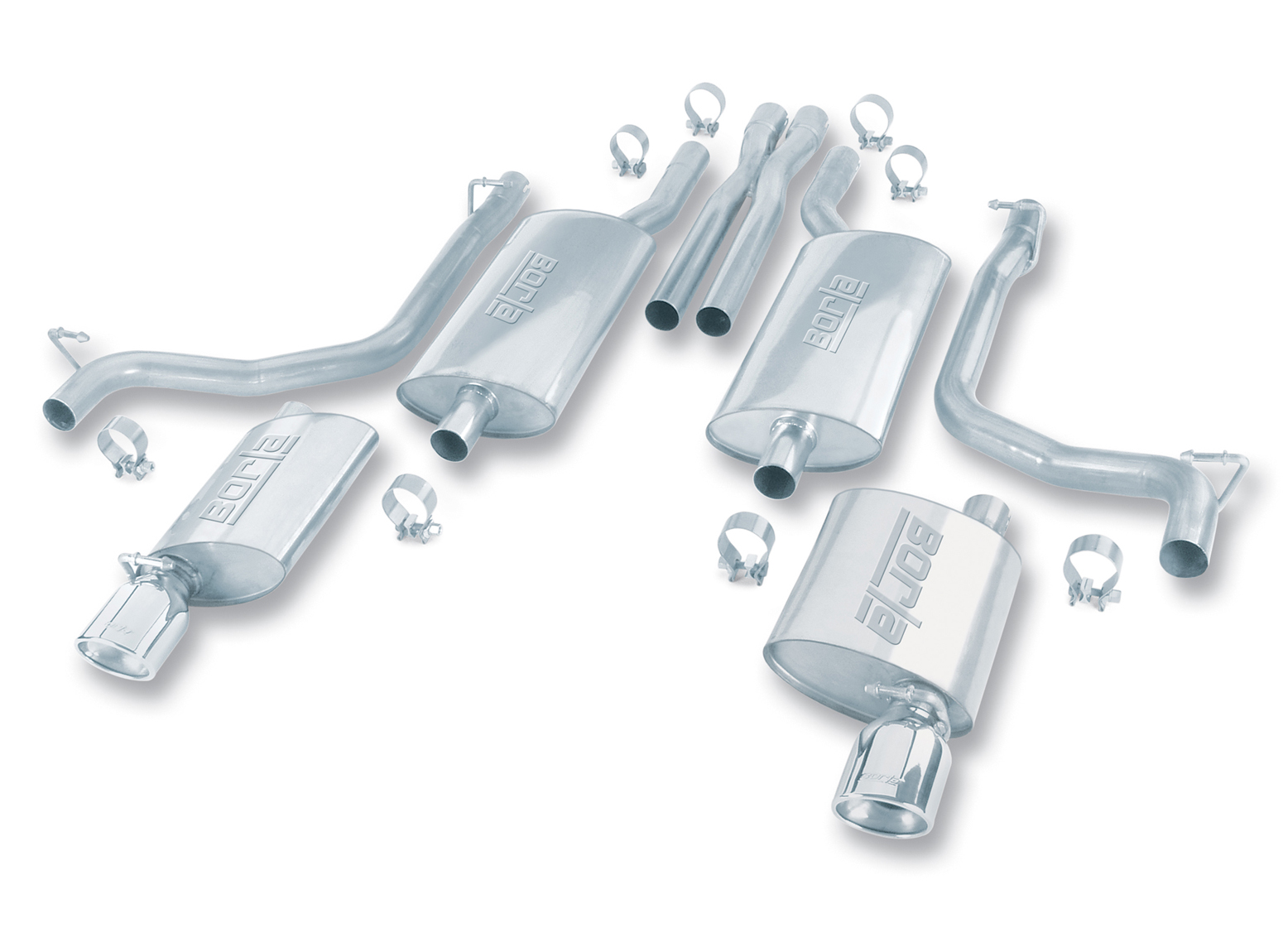 Borla 140125 Cat-Back Exhaust System - 2.25" Stainless Steel, Performance Sound, Power Boost - View #8