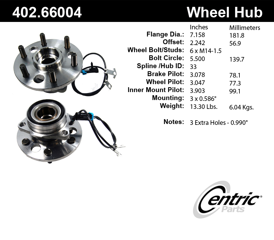 Picture of Centric 402.66004 Premium Hub Assembly