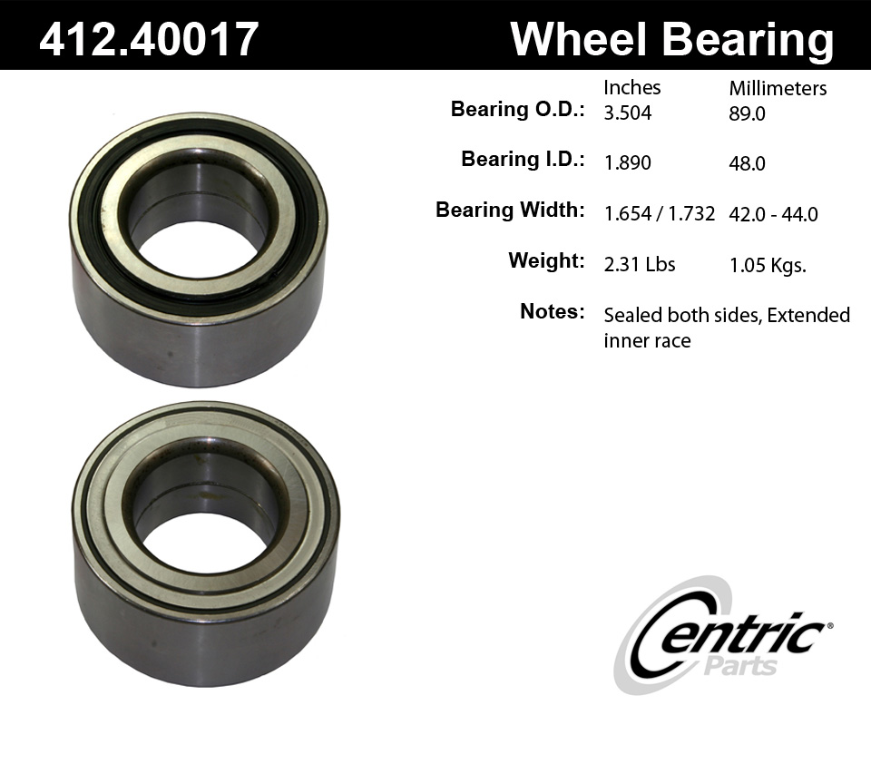 Picture of Centric 412.40017 Premium Ball Bearing
