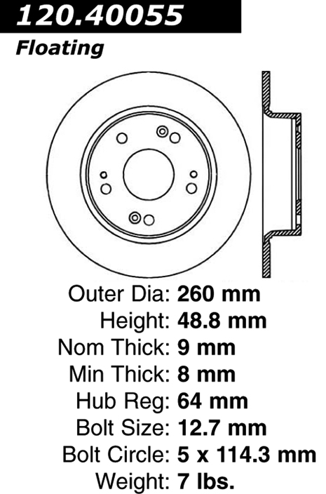 Picture of Centric 120.40055 Brake Disc