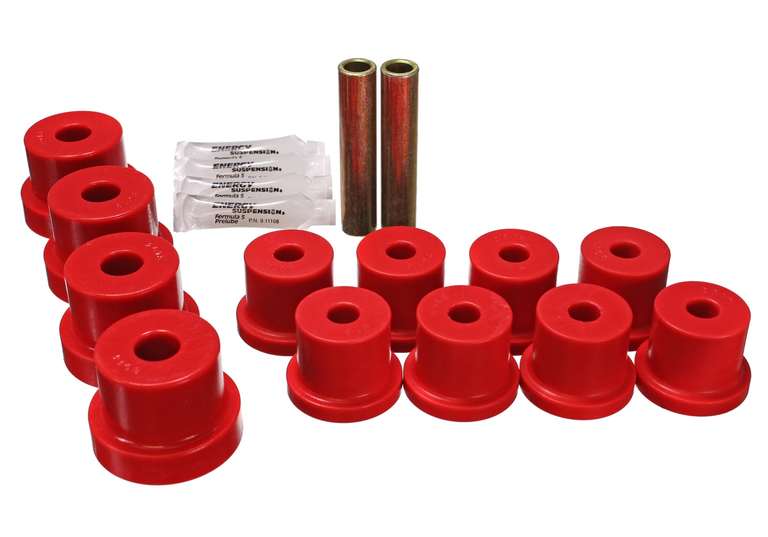 Energy Suspension 80-86 Nissan 720 & Hardbody Pickup 2WD Red Rear Leaf Spring Bushing Set