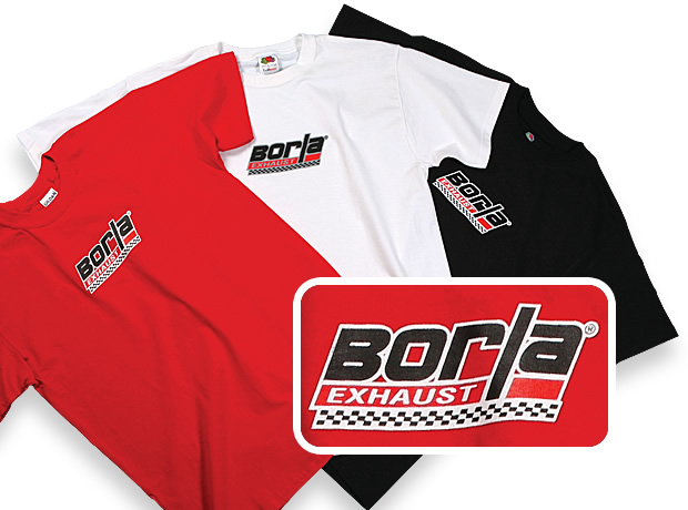 Show details for Borla 21273 Men'S Checkered White Crew Neck T-Shirt - Medium