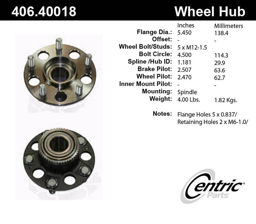 Show details for Centric 406.40018 Wheel Bearing