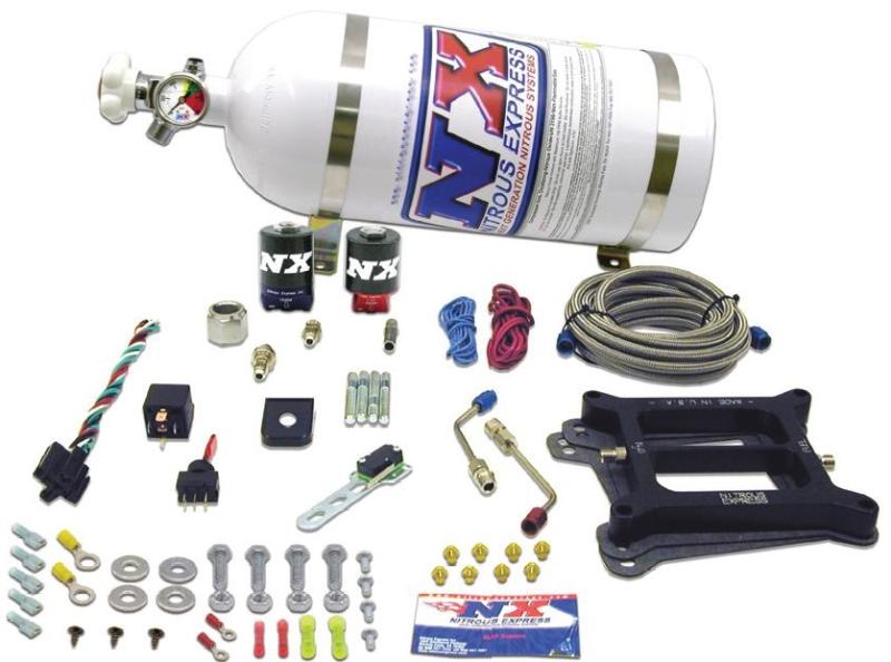 Picture of Nitrous Express 50040-10 4150 4-Bbl/gasoline (100-200-300-400-500hp) With 10lb Bottle
